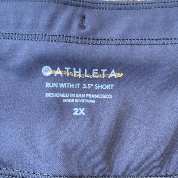 NWT Athleta Run With It 3.5” Short Black Womens Plus Size 2X Athletic Workout - Picture 2 of 5